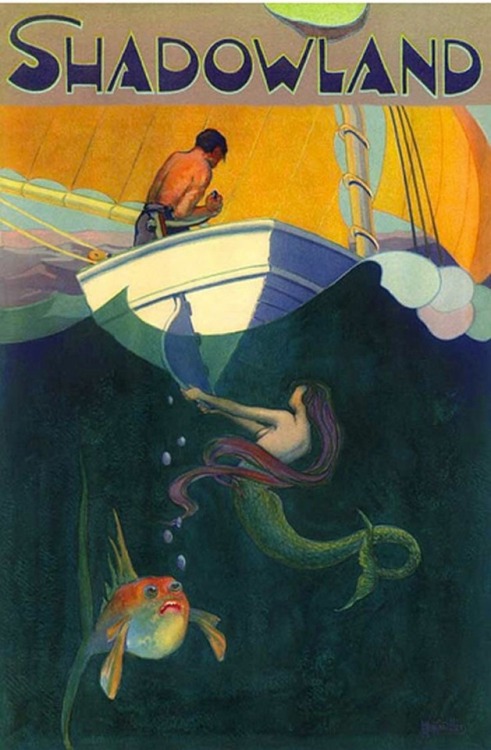 talesfromweirdland:A.M. Hopfmuller’s unusual, stylish covers for Shadowland magazine (1919-1923).