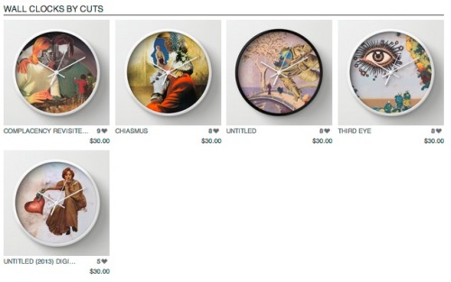 Wall clocks from CUTS Society6 shop are just $25 until midnight Sunday in this weeks sale. Ther