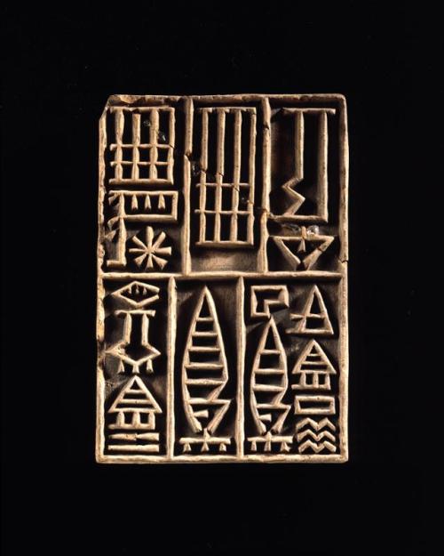centuriespast:Brick stamp Inscribed “Shar-kali-sharri, king of Akkade, builder of Enlil’s temple.”Ba