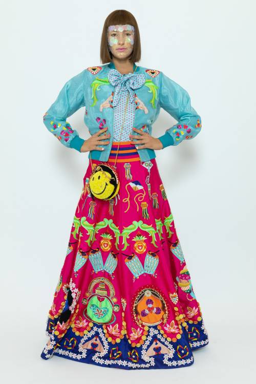 Outfits for Emi Fukukado “Ms. Joke”Manish Arora Spring 2020