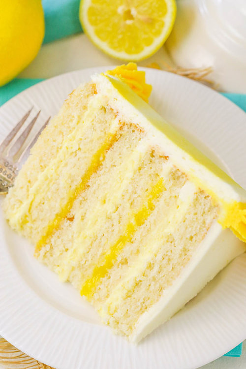 sweetoothgirl:    LEMON CAKE WITH LEMON BAVARIAN CREAM