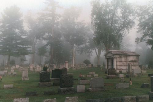 dementium-rabbit: A foggy cemetery By Kaylah. Cleveland