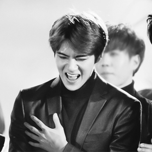 brbcrawlingtokorea:  Just a laughing Sehun 
