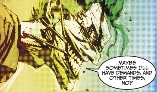 brianmichaelbendis:  Joker throughout the years by Jock & Lee Loughridge.From Adventures of Superman #40. 