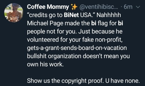 Hey, As A Heads Up For People Selling Bi Pride-themed Items: This Account Has Suddenly Started Claiming
