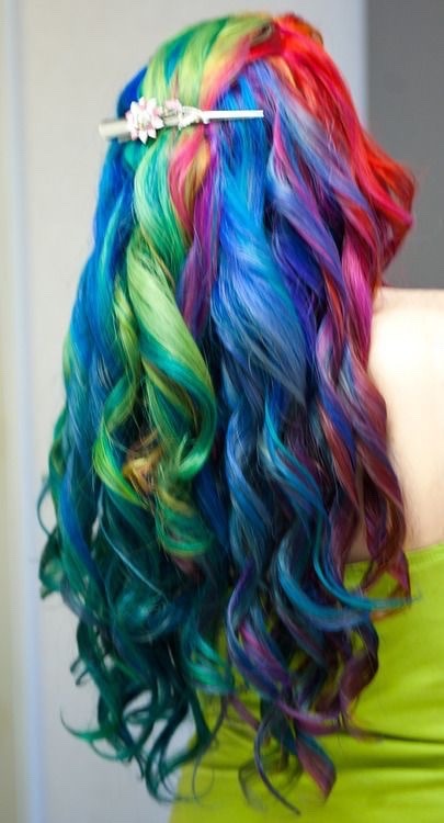 happyandfulfilled:  I want rainbow hair  porn pictures