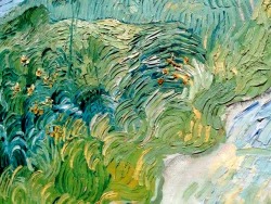 planturs:  Closeup of Van Gogh’s Green Wheat Fields, Auvers from the National Gallery of Art