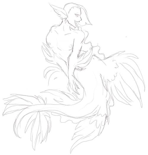 So it’s the last day of mermay and I feel kinda bad I didn’t draw/finish anything new bu