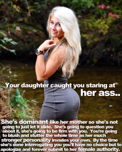 humiliationism:  Your daughter caught you