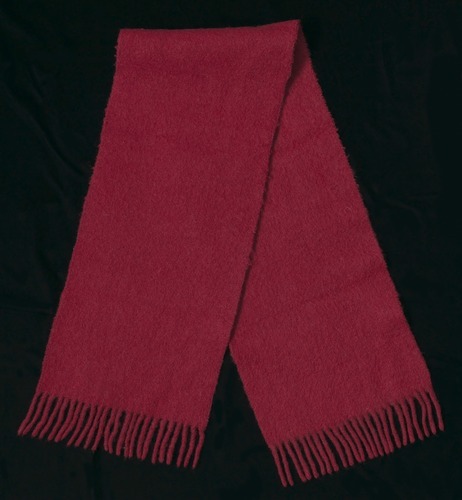 Red wool scarf worn by Joan Mulholland during a protest near the White House, 1960, Smithsonian: Nat