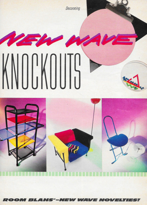 "January 1985. 'A Sure Cure For The "Bed Room Blahs" -- New Wave Novelties!'