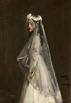 centuriespast:Eileen, Her First CommunionJohn Lavery Ulster Museum