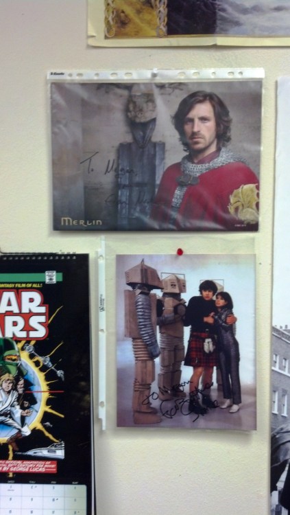 my very nerdy workspace. newest additions being signed pictures of Eoin Macken and Frazer HInes from