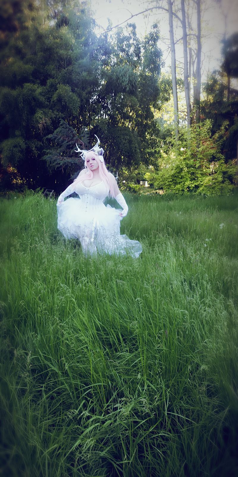 amy-villainous:  Dolli Haze and I fauning it up! Antlers by Idolatre Clothing Co.
