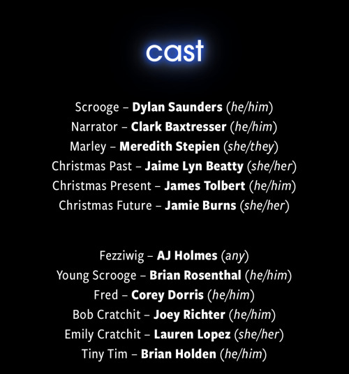 We Stan Having The Pronouns In The Cast List!