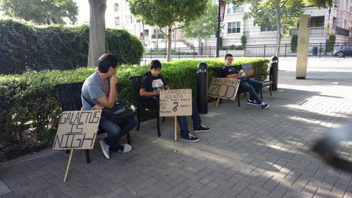 alvetica:  2012-07-14-0381 on Flickr. Counter protesters one year ago at Comic-Con