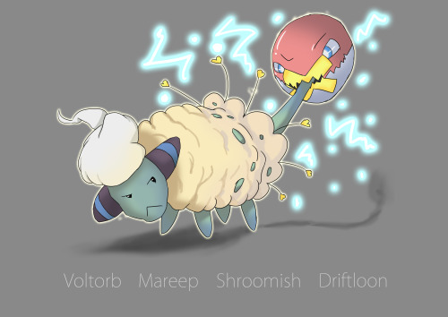 quiet-cub:  all of my 4 way pokemon fusions  