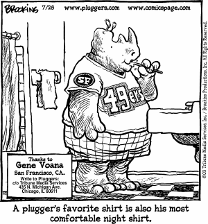 Say hello to Pluggers, a newspaper comic that frequently shows