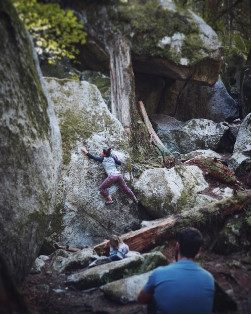 dirtlegends:@waywardbelle bouldering - Squamish, BC