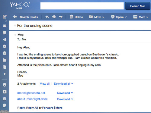 View attachments more easily yahoo mail