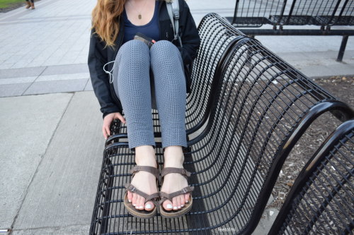 This person let me photograph her feet as she was walking to class and let me quickly take a few pho