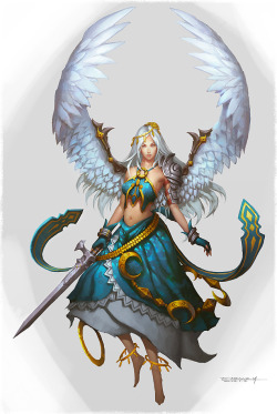fantasy-scifi:  Sword of Angels by bluerainCZ