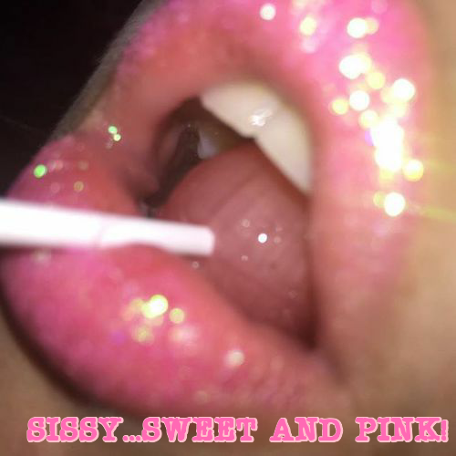 michelle-vixen:  femboy25:  kristinaslonely:  Sissy loves her pink lips!  Hmmmm i wanna wrap my pink, glossy glitter lips around a nice juicy cock! <3  