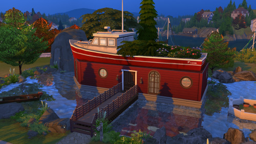 Retired Captain’s Boathouse in The Sims 4. #sims 4 #sims 4 screenshots  #sims 4 cats and dogs  #sims 4 build  #sims 4 challenge  #sims 4 boathouse #boathouse#brindleton bay