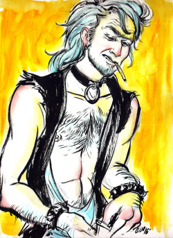 alexsandrachelini:  Another Flesh Curtains-era Rick Sanchez in my sketchbook, ref of young Tom Waits used for sass 