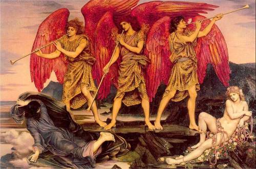 Aurora Triumphans, also known as Dawn (c.1886). Evelyn de Morgan (English, 1855-1919) . Oil on canv