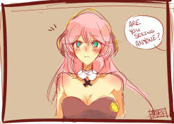azure-zer0:  Luka in an interview after she secretly started dating Miku… Control the gay, Luka.