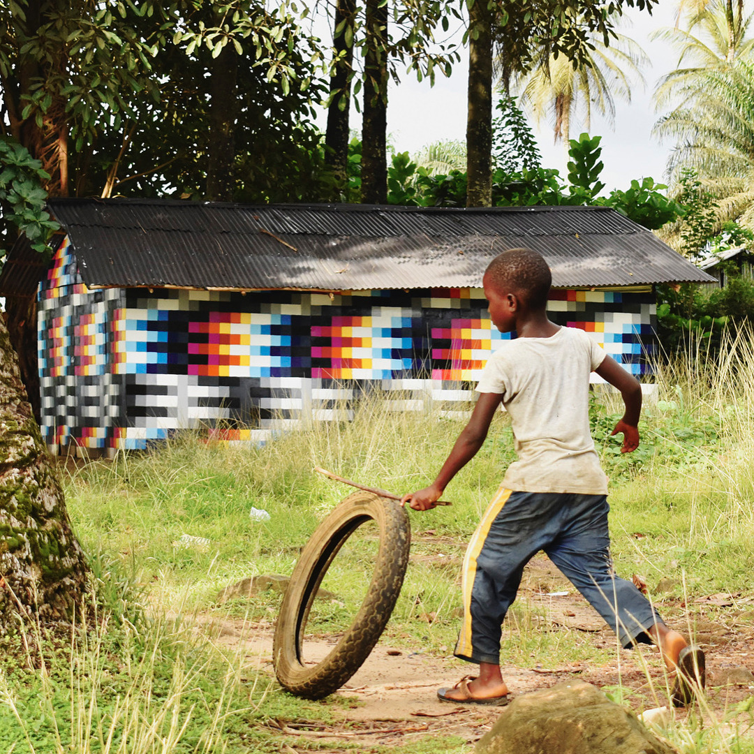 jamesusilljournal:                  The Hut, Liberia, Felipe Pantone, 2017