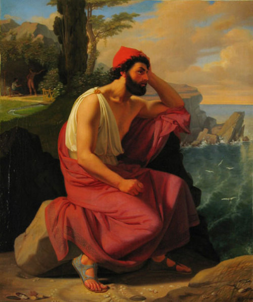 vcrfl: Detlev Conrad Blunck: Odysseus auf der Insel der Kalypso, 1830.