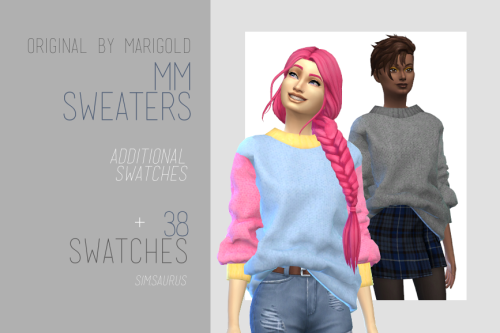 Marigold - MM SweaterAdditional Swatches INFOIts just a little thingy because uni started and im TIR