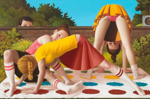 Falk Gernegroß, Twister, 2014. Mixed media on wood.