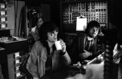 prominentmen: The Rolling Stones with Engineer Glyn Johns recording at  Elektra Studio in 1969 on a Sound Techniques console. “Let it Bleed”  Sessions. Photo:  Robert Altman 