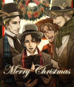 winslowww:  *･゜ﾟ･*:.｡..｡.:*･’(*ﾟ▽ﾟ*)’･*:.｡. .｡.:*･゜ﾟ･*merry christmas &amp; Happy birthday to Levi christmas carols 