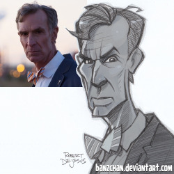 robertdejesus:  Pencil sketched and digitally shaded Bill Nye