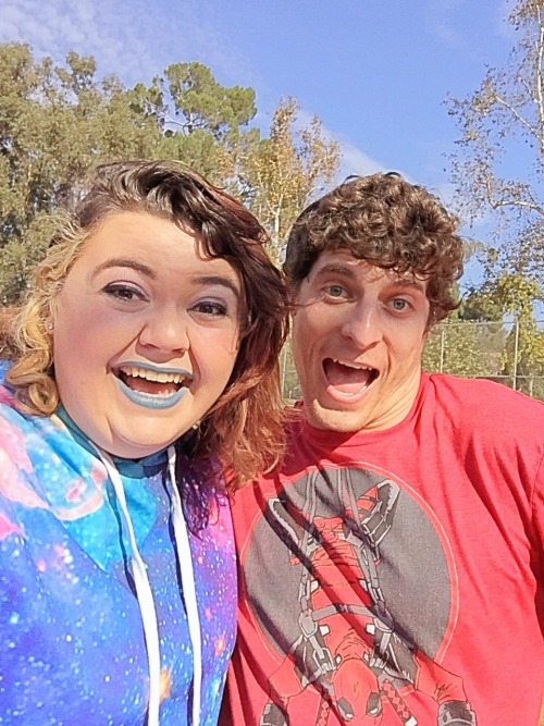 somewhat-grump:  If oh see a girl with blue lipstick and a galaxy sweatshirt attempting to shoot a nerf bow and arrow (I say attempt since Mark had to coach me on how to not hold it backwards 