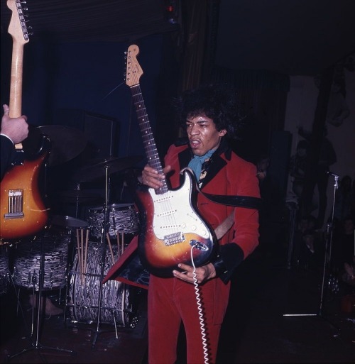 Jimi Hendrix performing at the Star Club in Hamburg on March 18, 1967.Photos by Friedhelm von Estorf