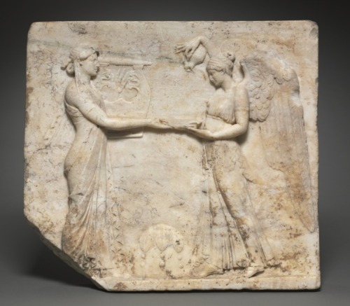 ancientpeoples: Marble Relief of Apollo and Nike Roman, Augustan Period 27 BC- 14 AD This is a typic