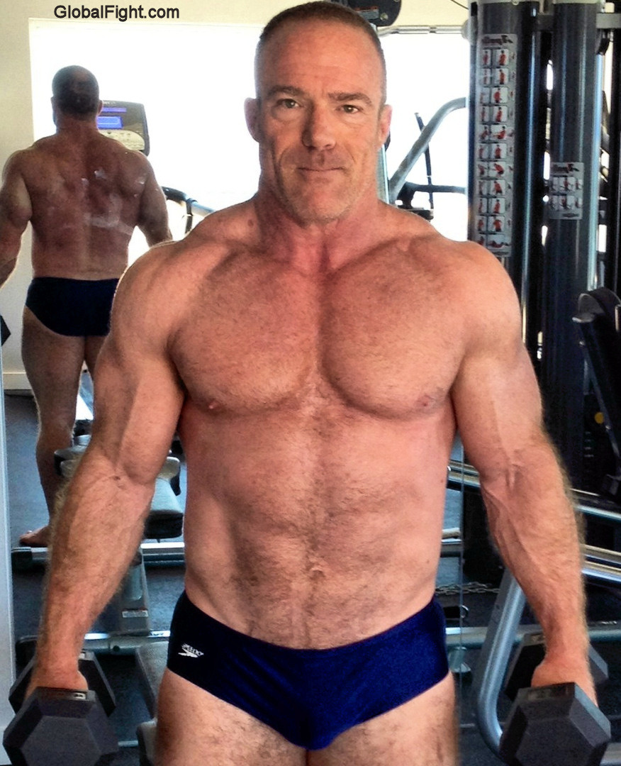 wrestlerswrestlingphotos:  super hot hunky stud workout gym