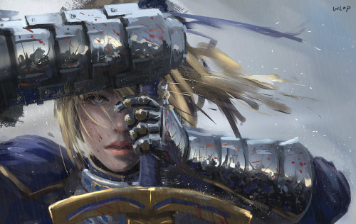 wlopwangling: Saber by wlop 