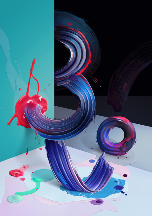 thedsgnblog:  Pawel Nolbert    |    http://nolbert.com “Series of posters exploring form and rhythm of letters or pseudo-letters presented as half-realistic, half-illustrative figurative sculptures. The artworks were built from an elaborate