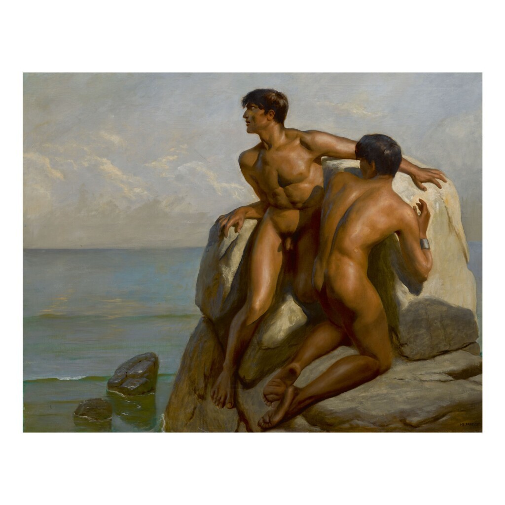 MARCEL RENÉE HERRFELDT | TWO MALE NUDES ON THE SHORE | BENT. | 2019 | Sotheby's