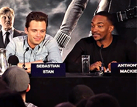 sheisraging:sheisraging​:An ode to Sebastian Stan reacting to Anthony Mackie opening his mouth and s