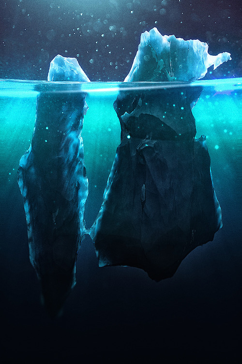 asylum-art:  3D-Rendered Glaciers-  Chaotic Atmosphere      on behance  Switzerland-based illustrator Chaotic Atmospheres creates beautiful, compelling views of icebergs in his aptly-titled series Caustic Icebergs. The images are digitally produced