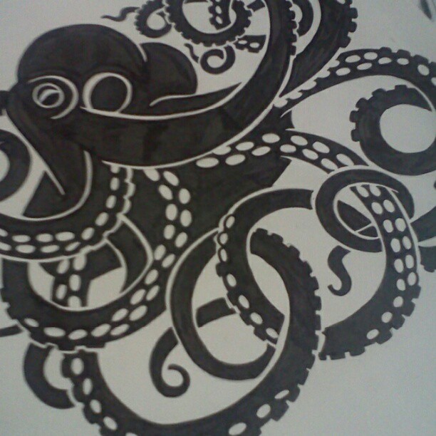 erikamoen:
“ Design I’m working on. #octopus #ink #art
”
Gorgeous inked piece from Erika Moen. Dunno if she’s gonna color it later, but it’s black and white in this photo so it fits my purposes all the same.