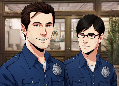 Two Officers. Young Sebastian Castellanos And Joseph Oda. 