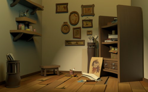 It was a second week of the 4450 Project and I just finished modelling and texturng my 3d environmen